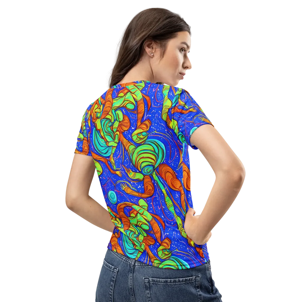 Kinetic Tropics on Women's Crew Neck T-Shirt — Back