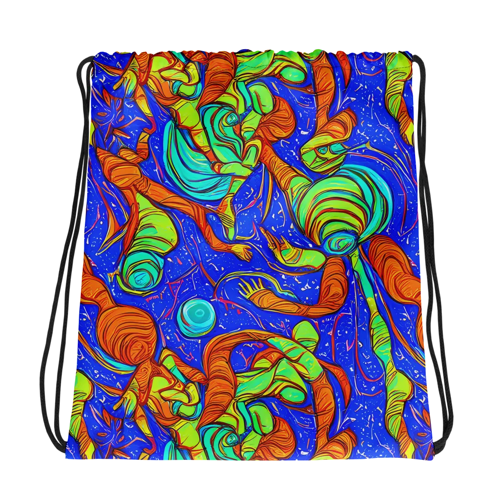 Kinetic Tropics on Drawstring Bag — Photo