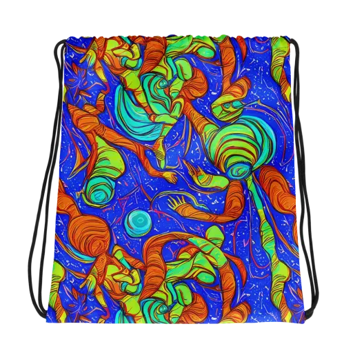 Kinetic Tropics on a Drawstring Bag