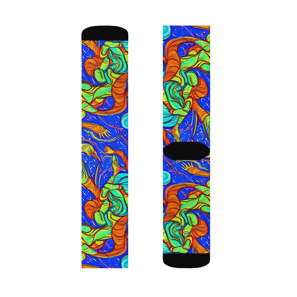 Kinetic Tropics on Socks — Left Sock