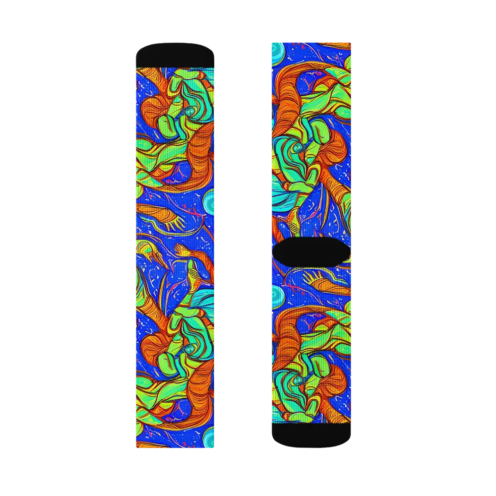 Kinetic Tropics on Socks — Right Sock