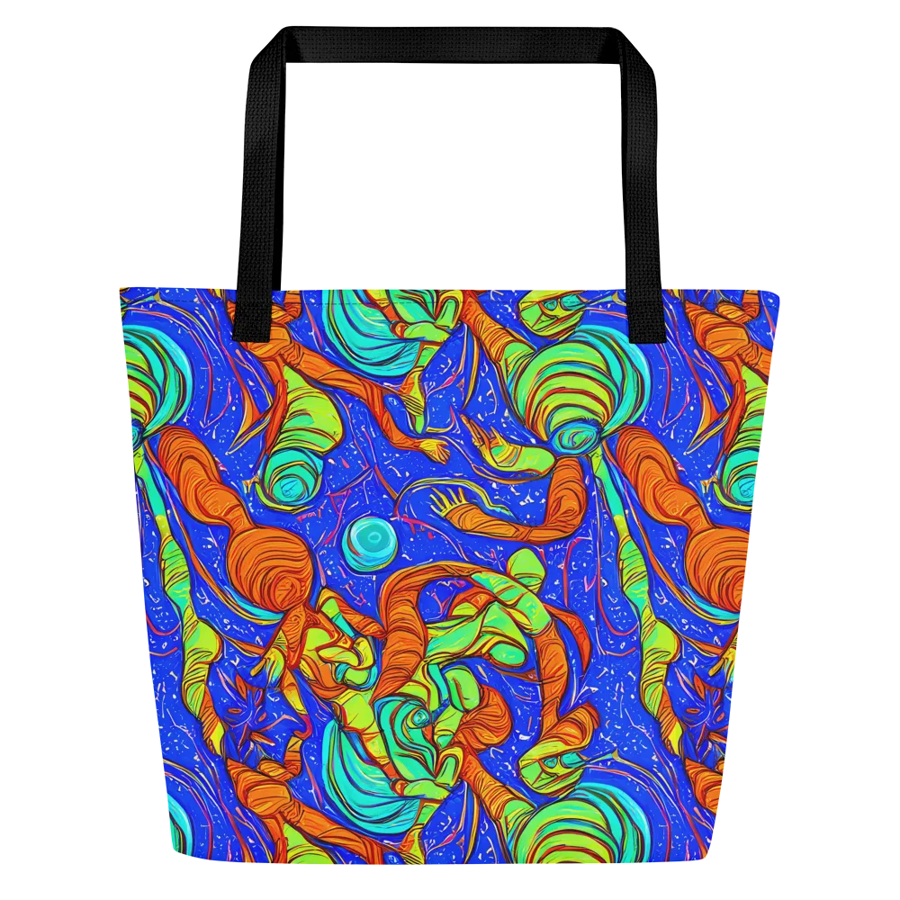 Kinetic Tropics on Large Tote Bag W/ Pocket — Front