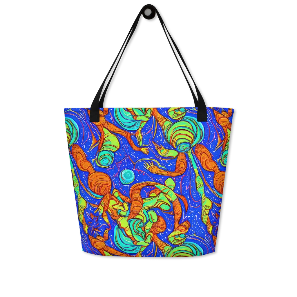 Kinetic Tropics on Large Tote Bag W/ Pocket — Front
