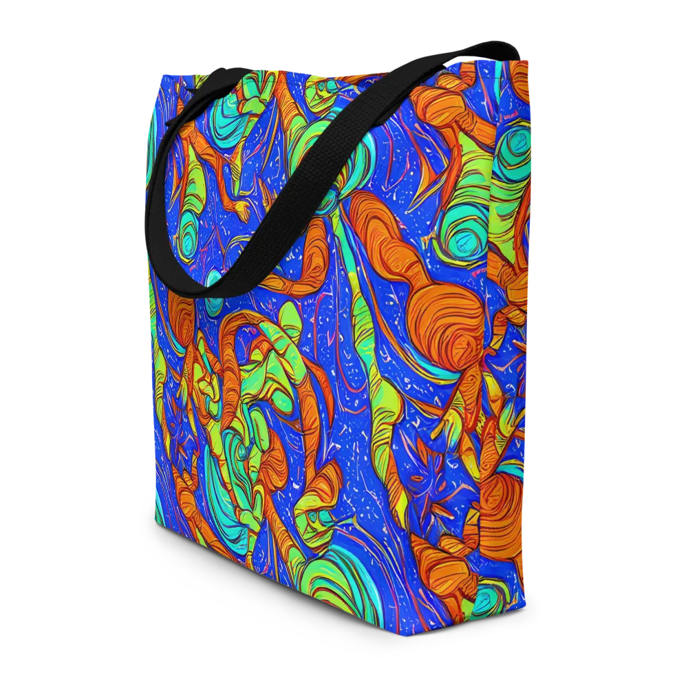 Kinetic Tropics on Large Tote Bag W/ Pocket — Front
