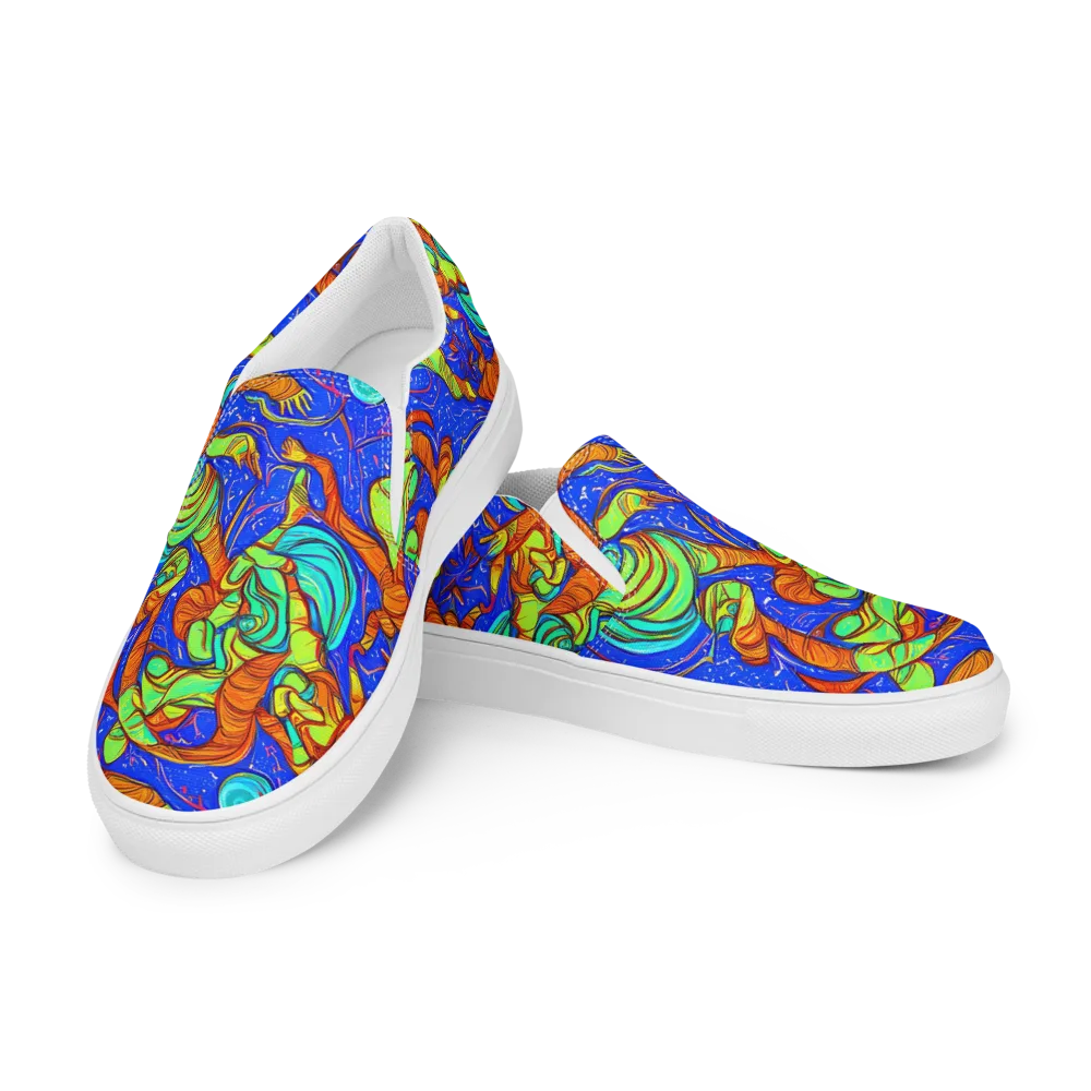 Kinetic Tropics on Women's Slip-On Canvas Shoes — Left Front