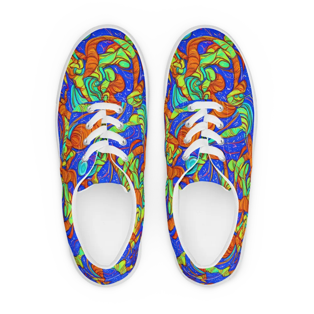 Kinetic Tropics on Men's Lace-Up Canvas Shoes — Front