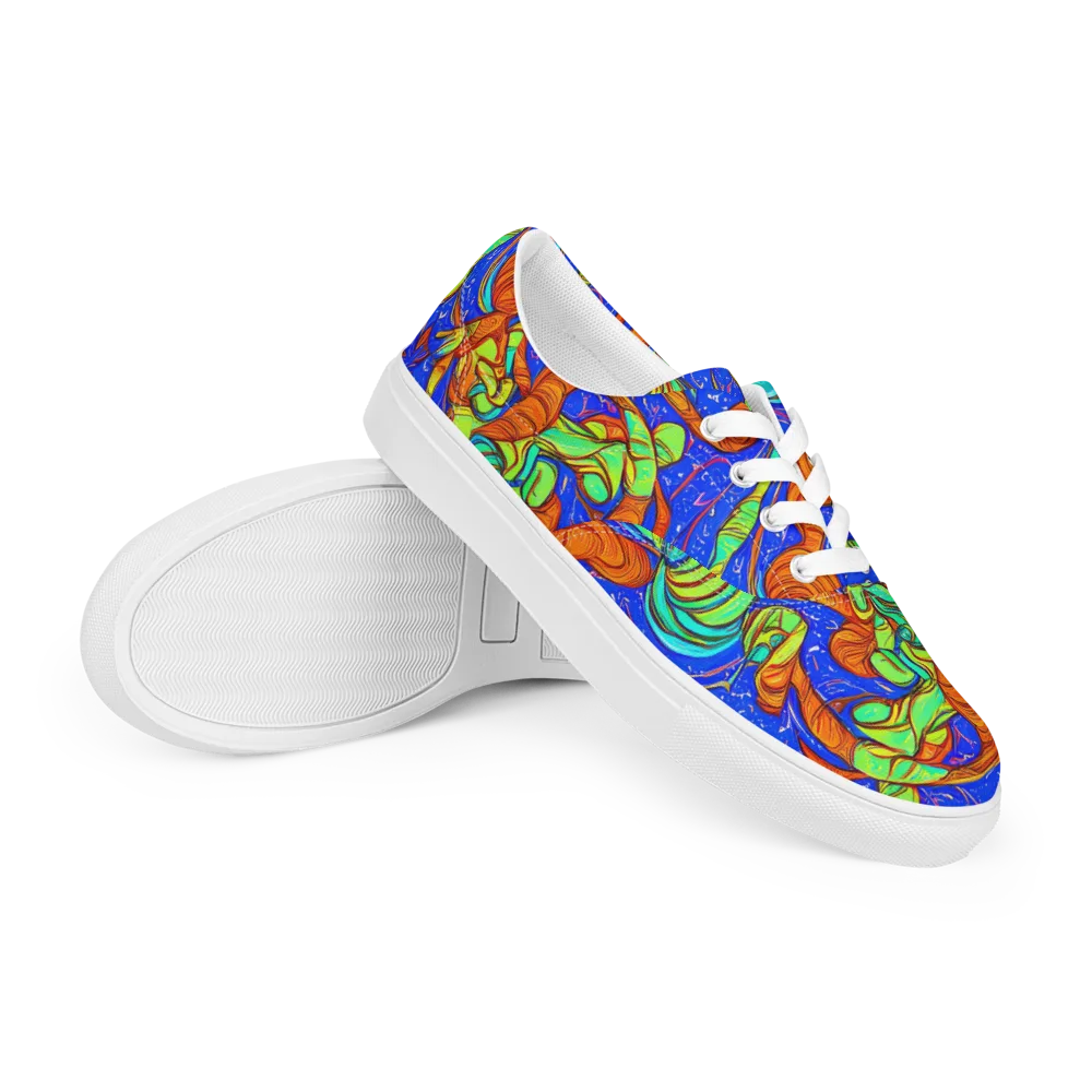 Kinetic Tropics on Men's Lace-Up Canvas Shoes — Right Front