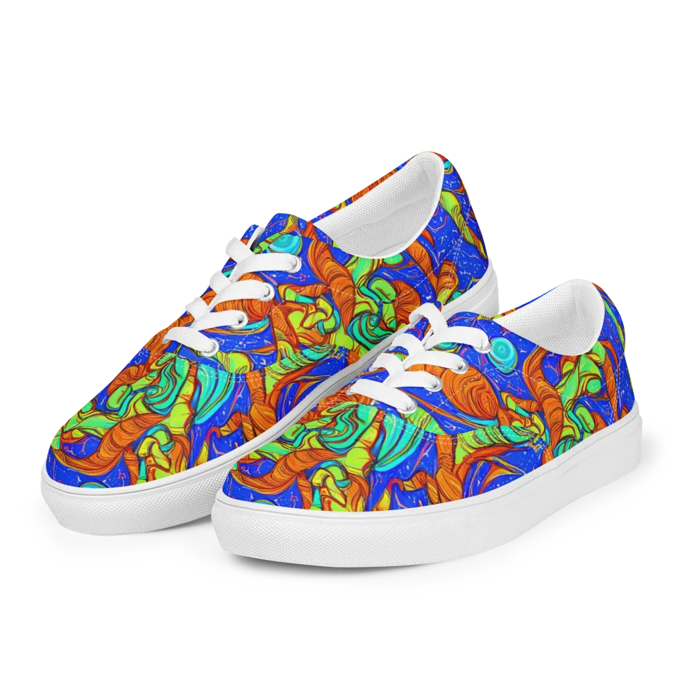 Kinetic Tropics on Men's Lace-Up Canvas Shoes — Left Front