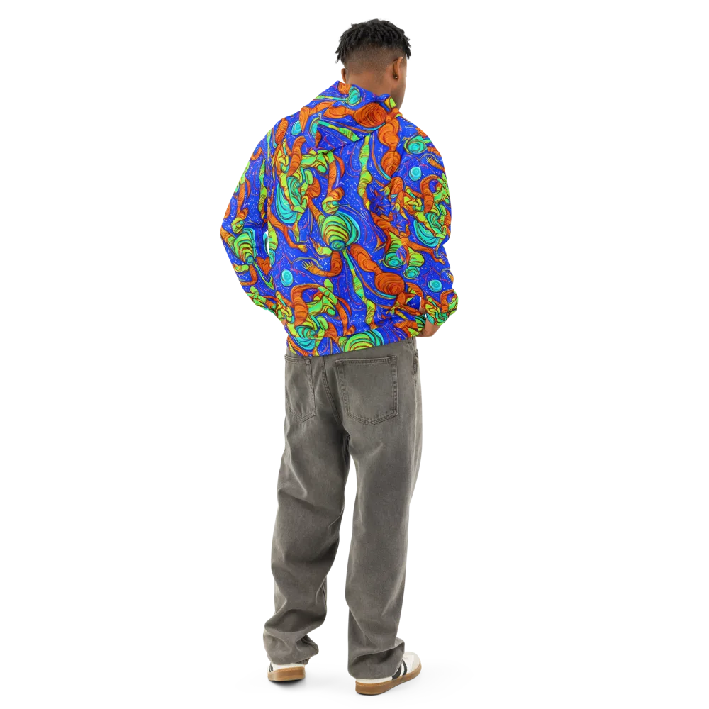 Kinetic Tropics on Cotton Hoodie — Back