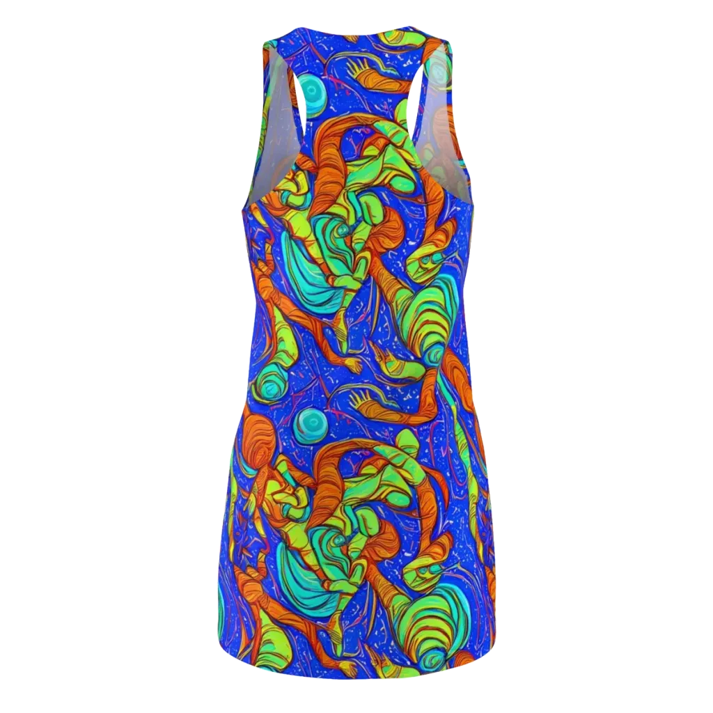 Kinetic Tropics on Racerback Dress — Back