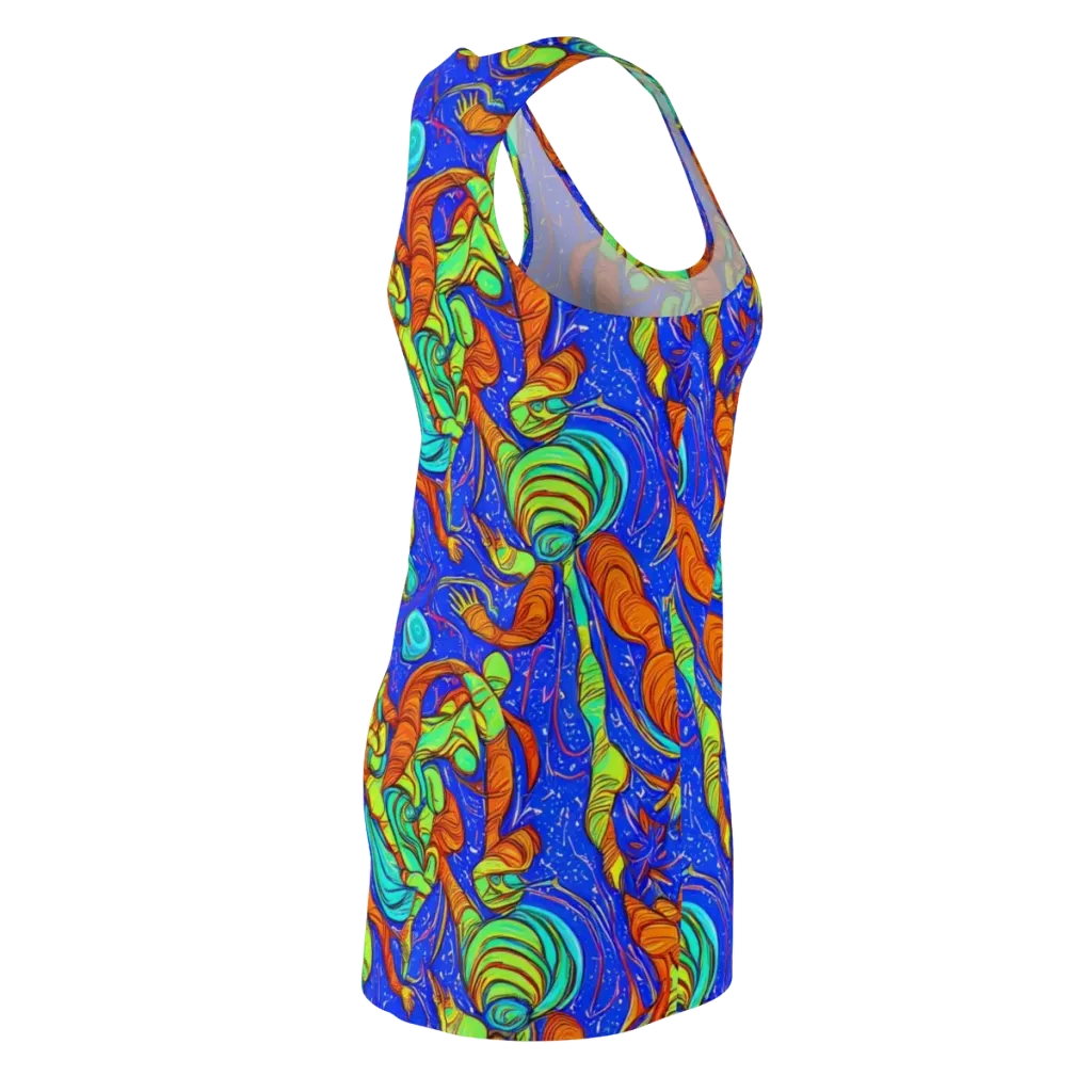 Kinetic Tropics on Racerback Dress — Back Side