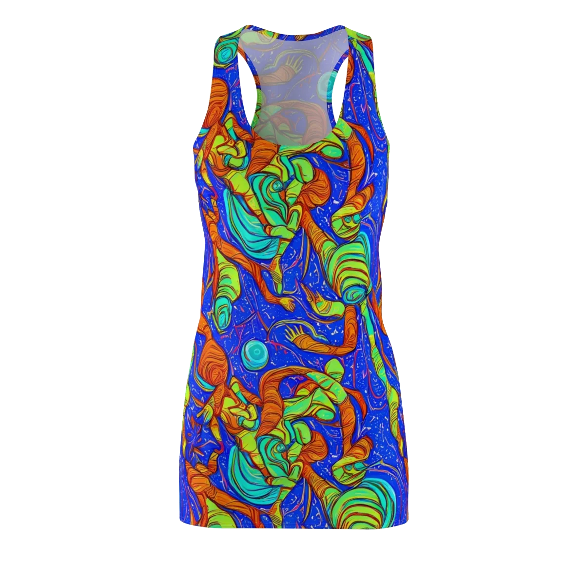 Kinetic Tropics on Racerback Dress — Front