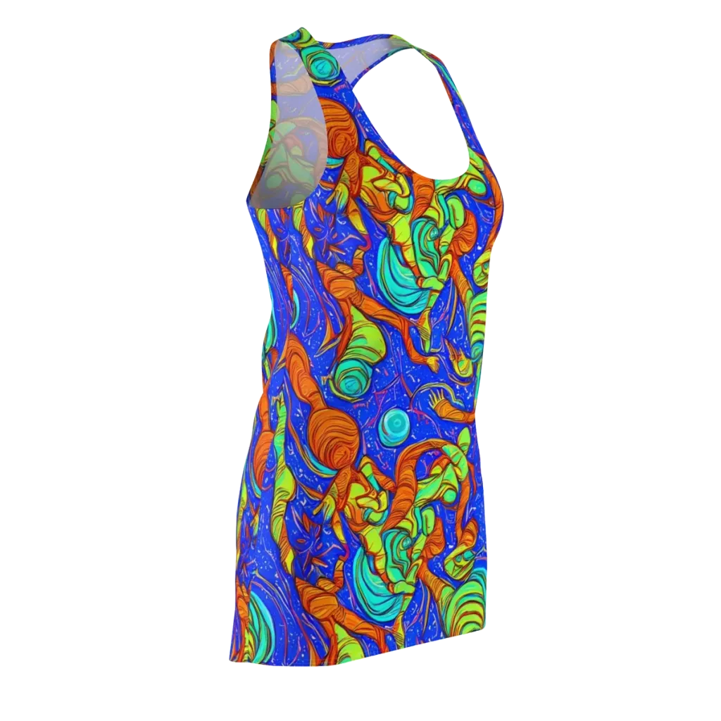 Kinetic Tropics on Racerback Dress — Front Side