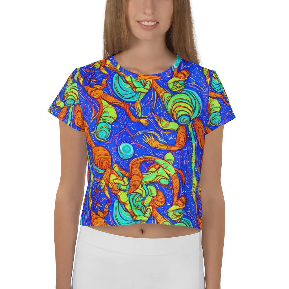 Kinetic Tropics on Crop Tee — Front