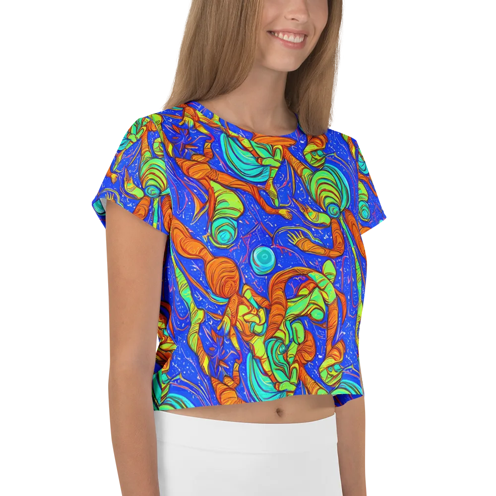 Kinetic Tropics on Crop Tee — Right