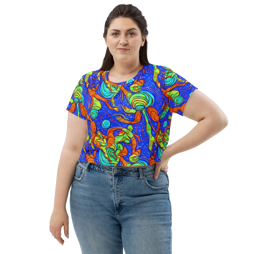Kinetic Tropics on Crop Tee — Front