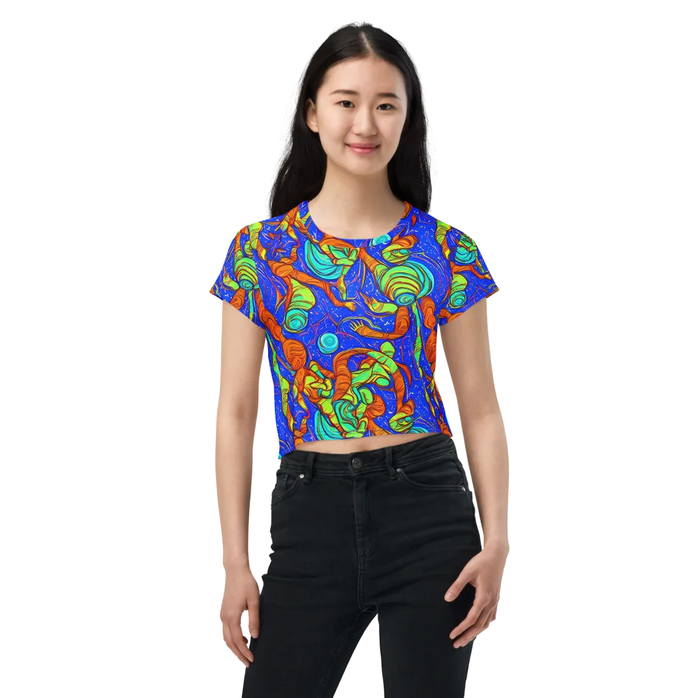 Kinetic Tropics on Crop Tee — Front