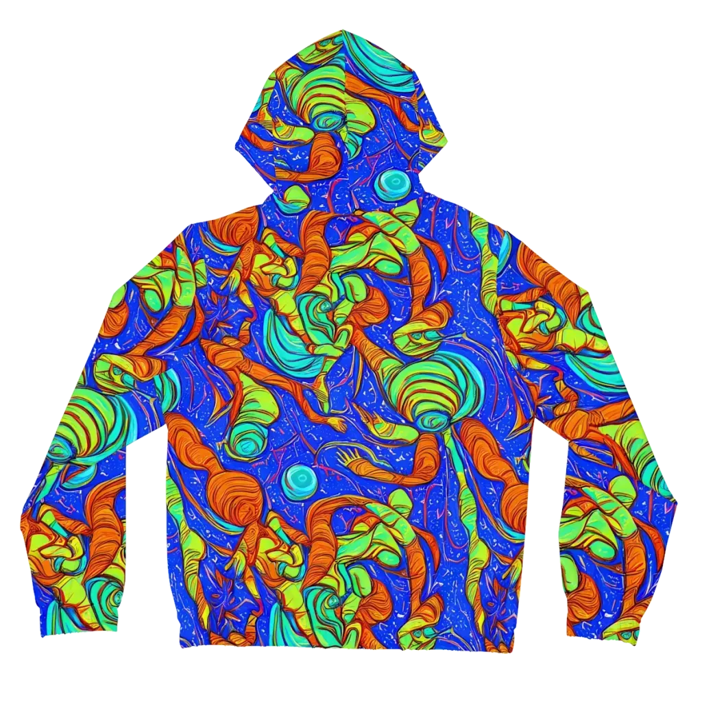 Kinetic Tropics on Women's Full-Zip Hoodie — Back