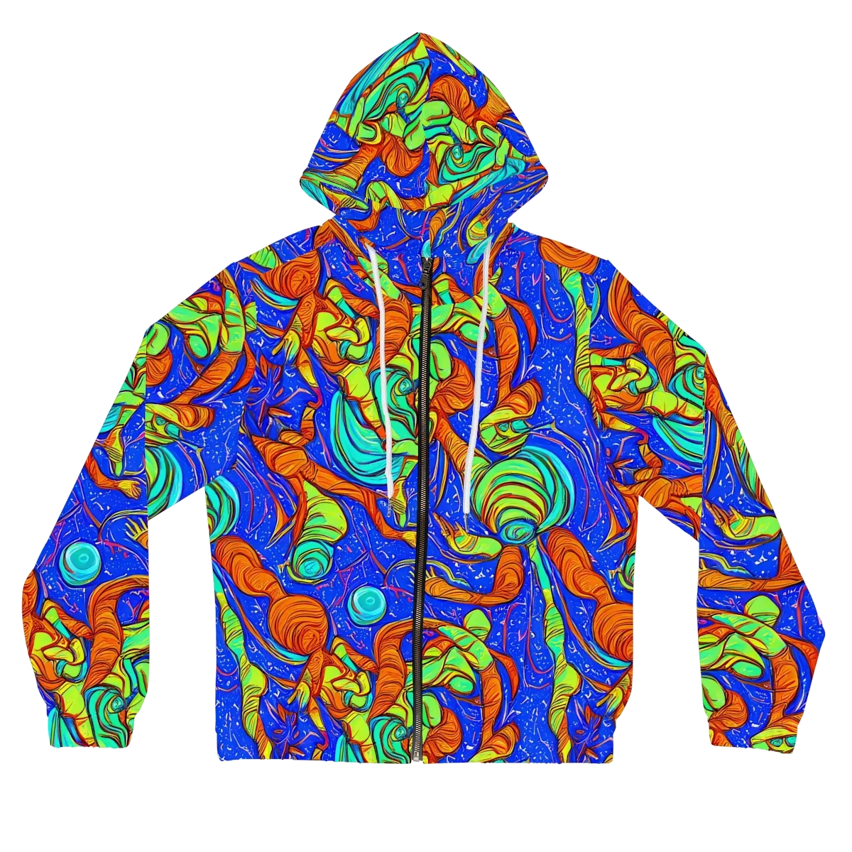 Kinetic Tropics on Women's Full-Zip Hoodie — Front