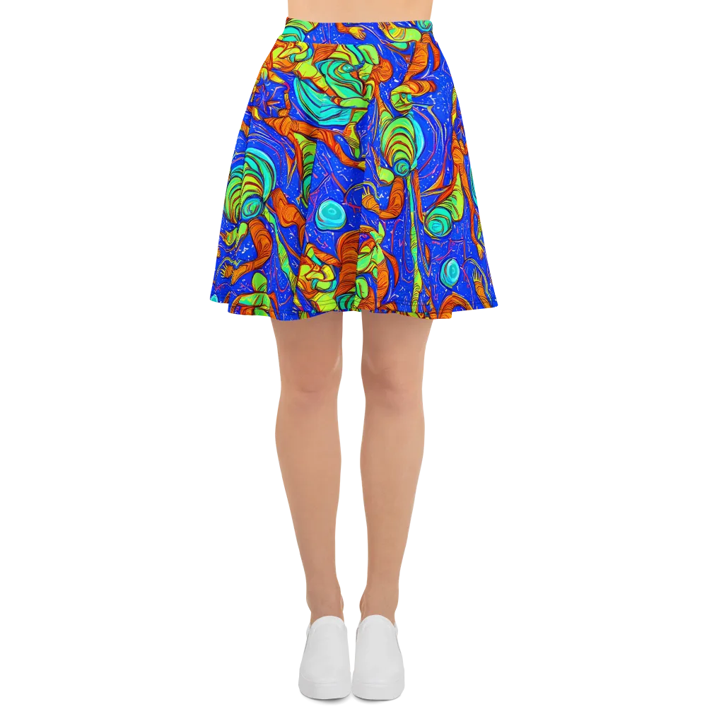 Kinetic Tropics on Skater Skirt — Front