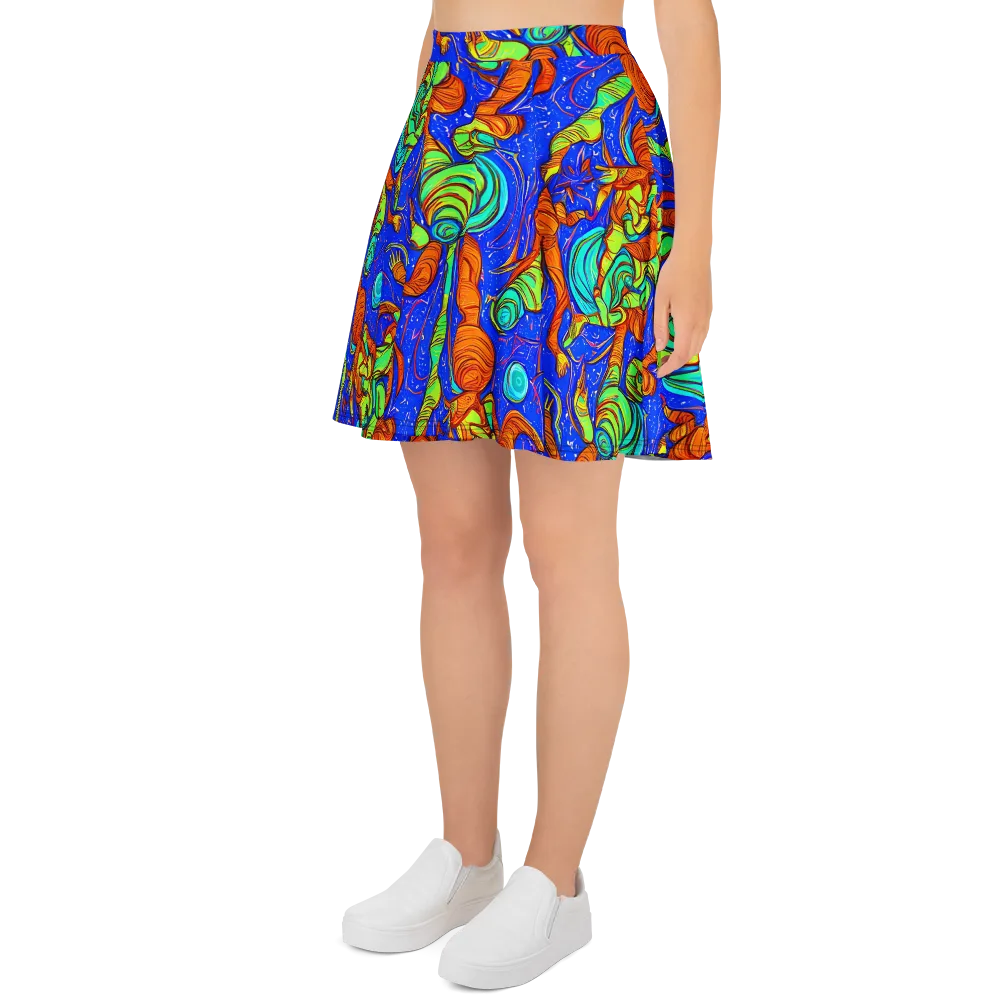 Kinetic Tropics on Skater Skirt — Left