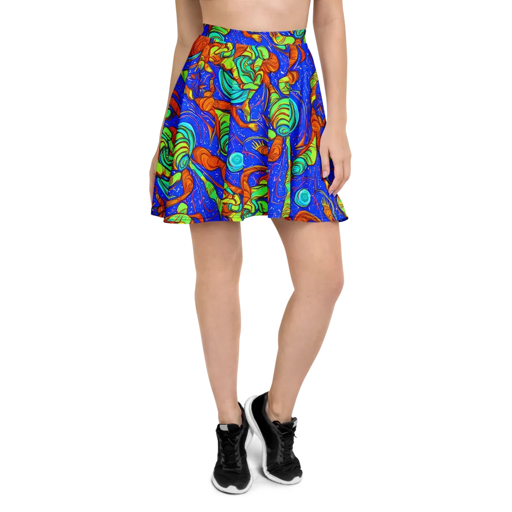 Kinetic Tropics on Skater Skirt — Front