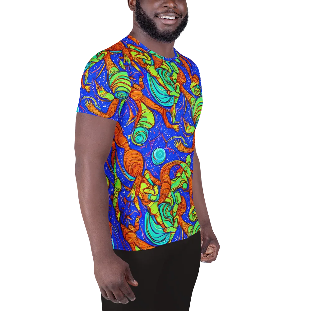 Kinetic Tropics on Men's Athletic T-Shirt — Right