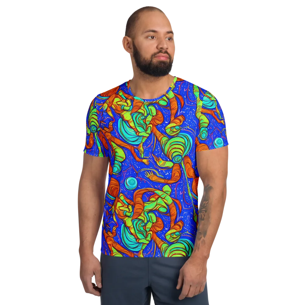 Kinetic Tropics on Men's Athletic T-Shirt — Front