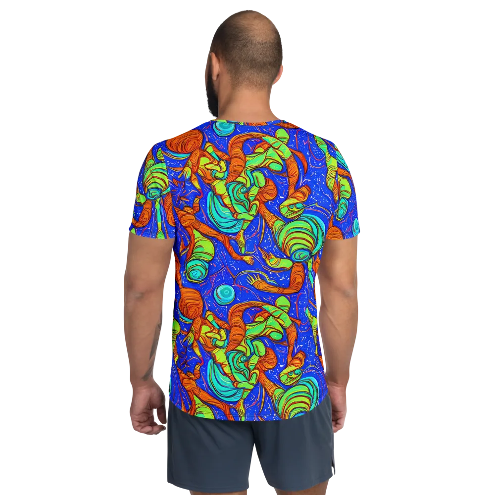 Kinetic Tropics on Men's Athletic T-Shirt — Back