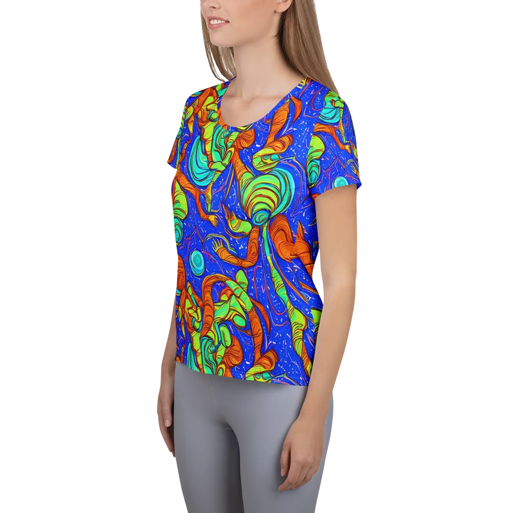 Kinetic Tropics on Women's Athletic T-Shirt — Left