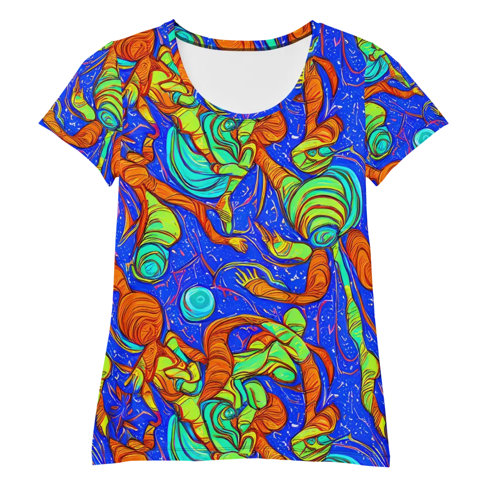 Kinetic Tropics on Women's Athletic T-Shirt — Front