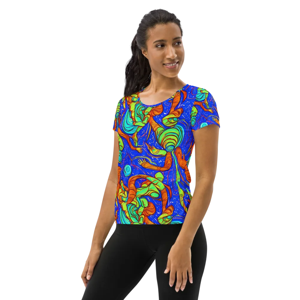 Kinetic Tropics on Women's Athletic T-Shirt — Left