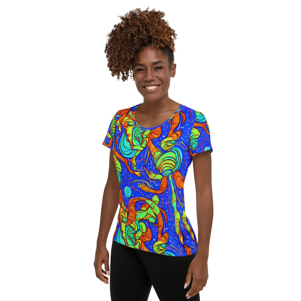 Kinetic Tropics on Women's Athletic T-Shirt — Left