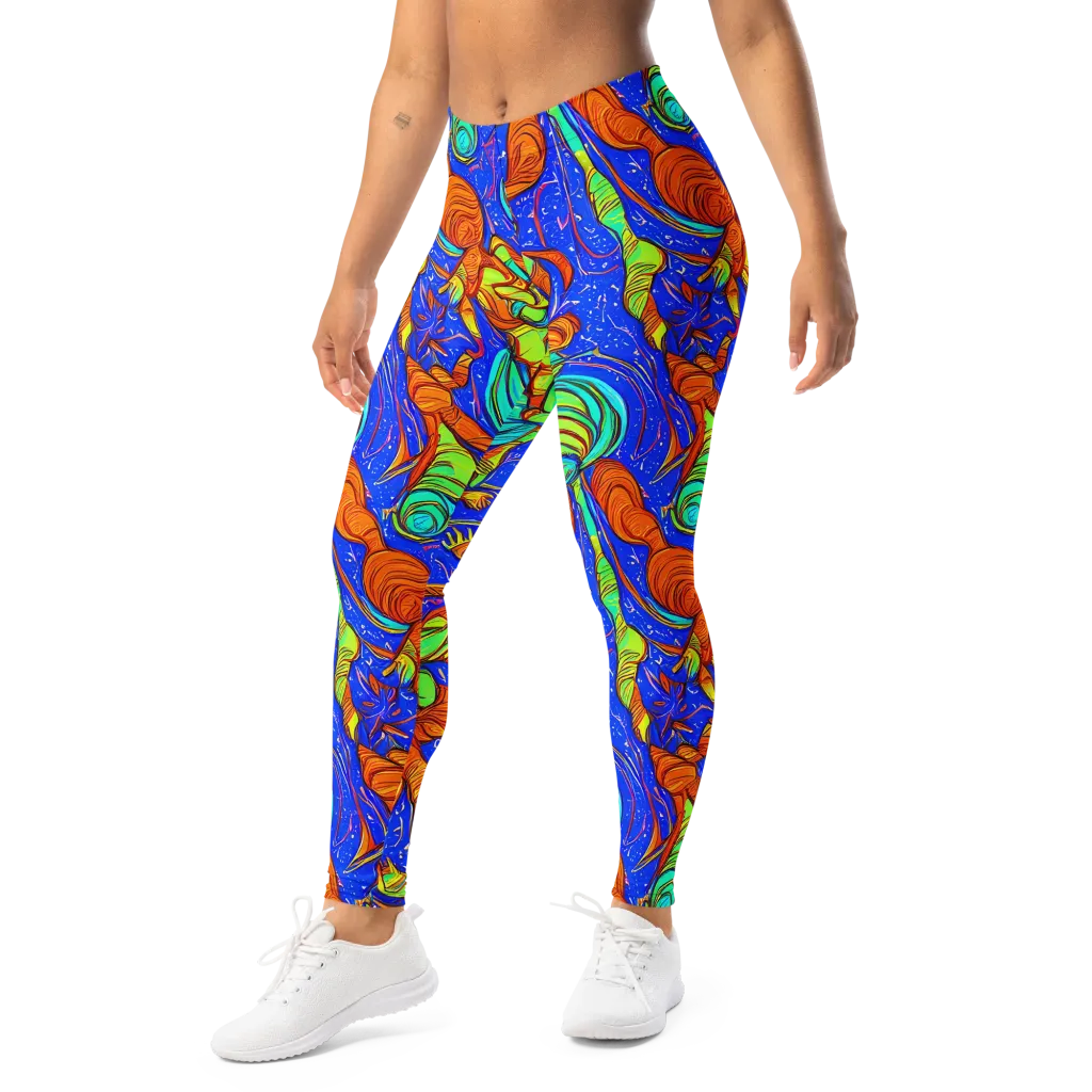 Kinetic Tropics on Leggings — Left Front