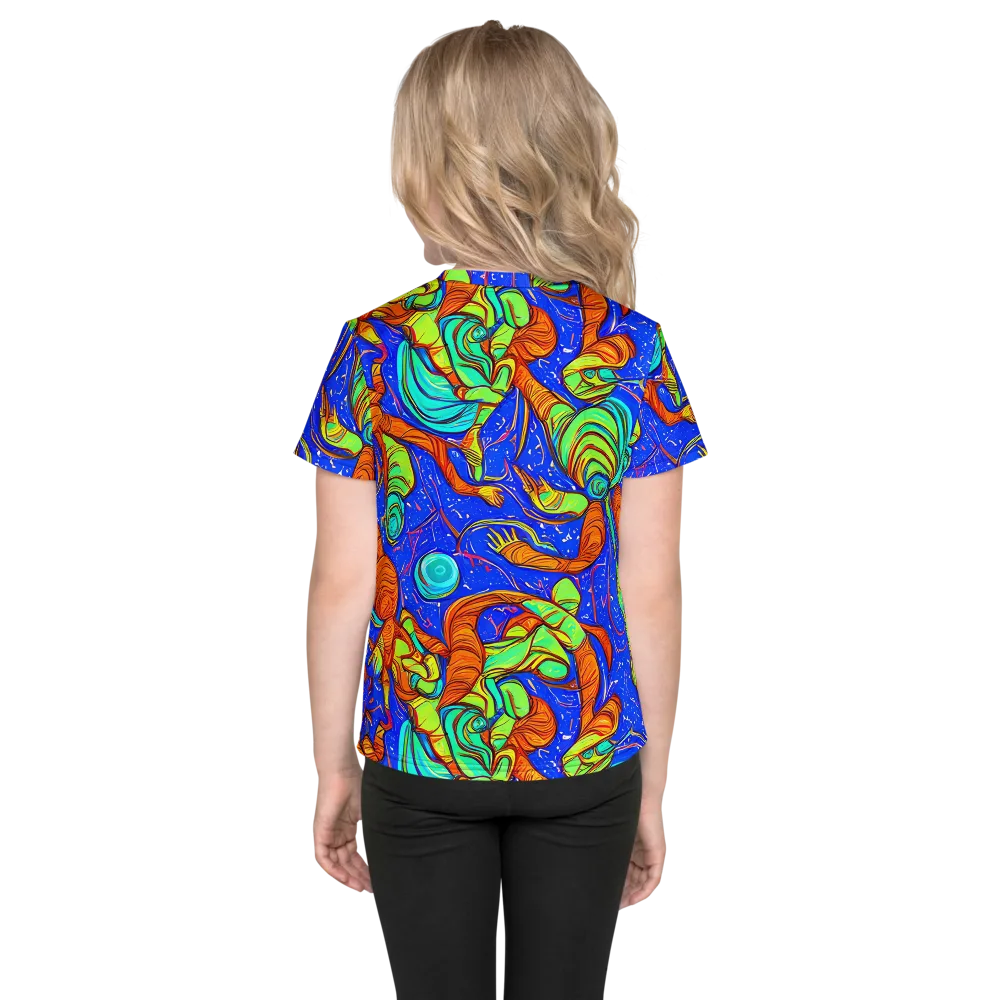 Kinetic Tropics on Kids Crew Neck T-Shirt — Back