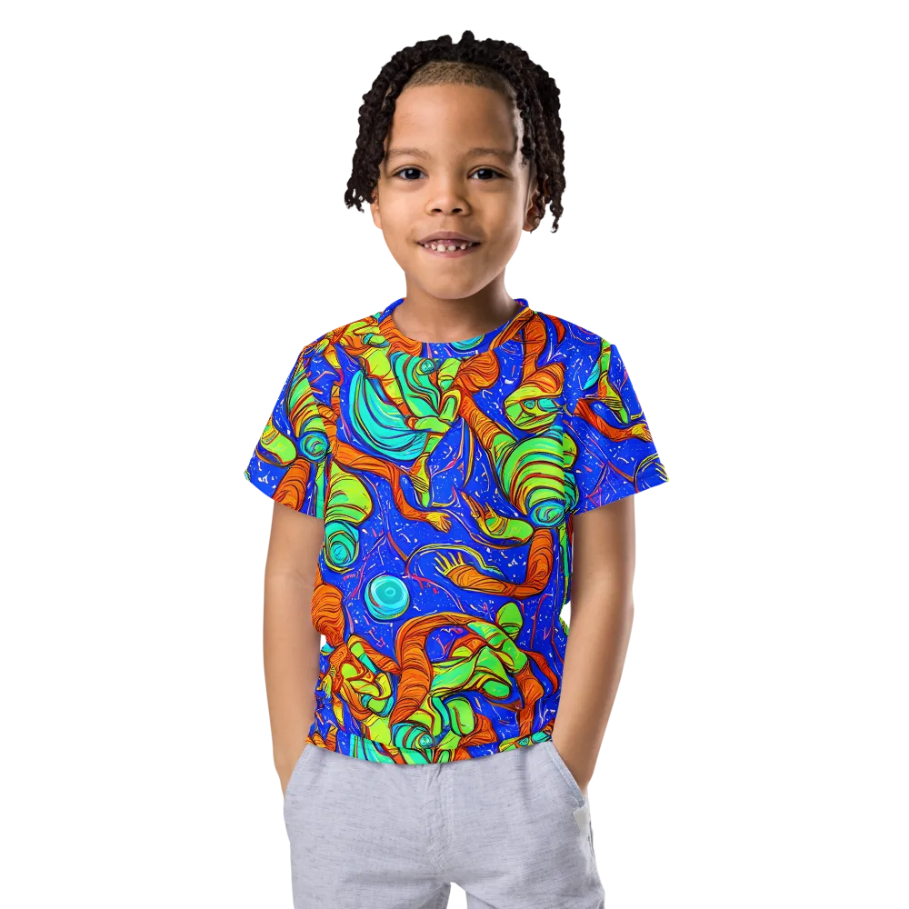 Kinetic Tropics on Kids Crew Neck T-Shirt — Front