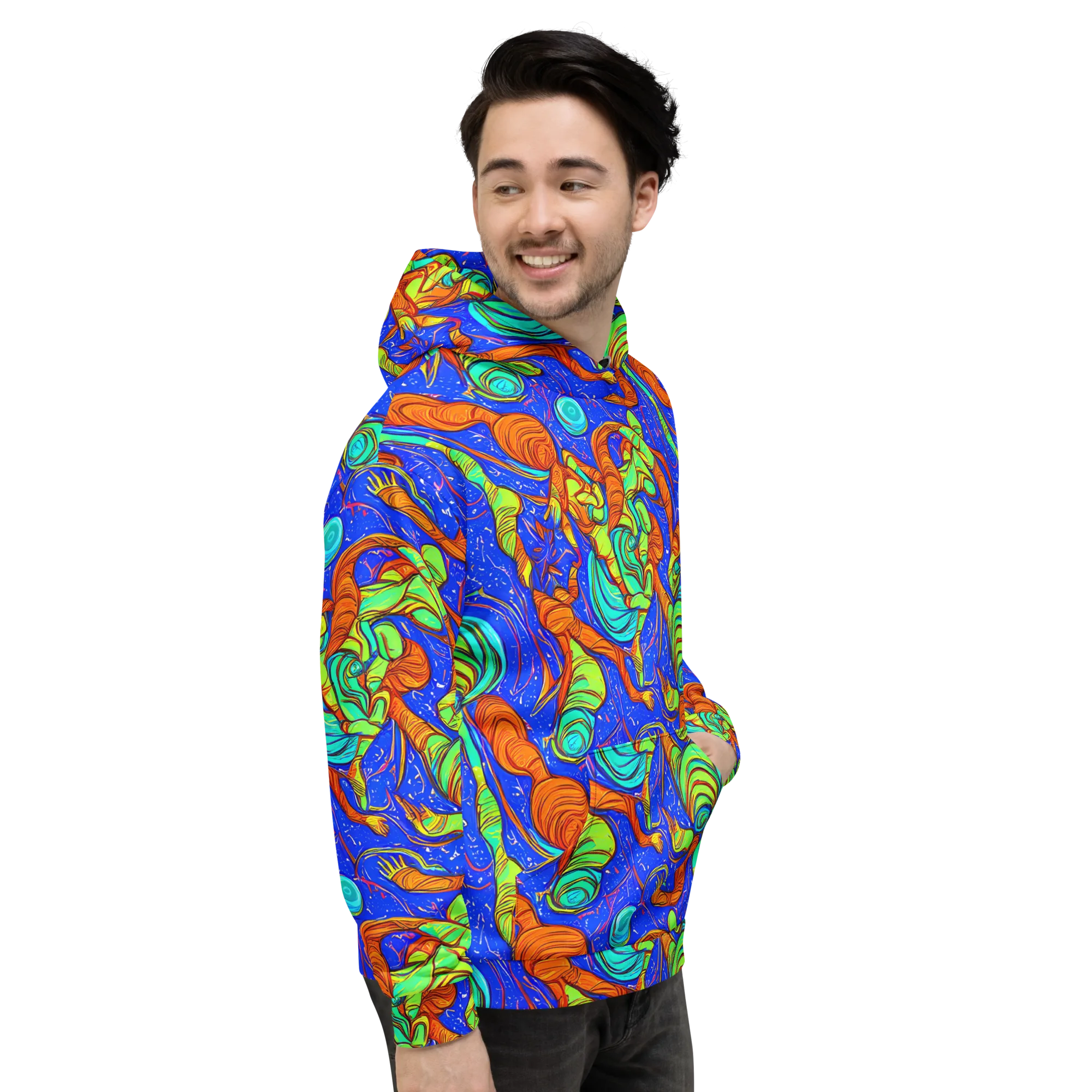 Kinetic Tropics on Hoodie — Right