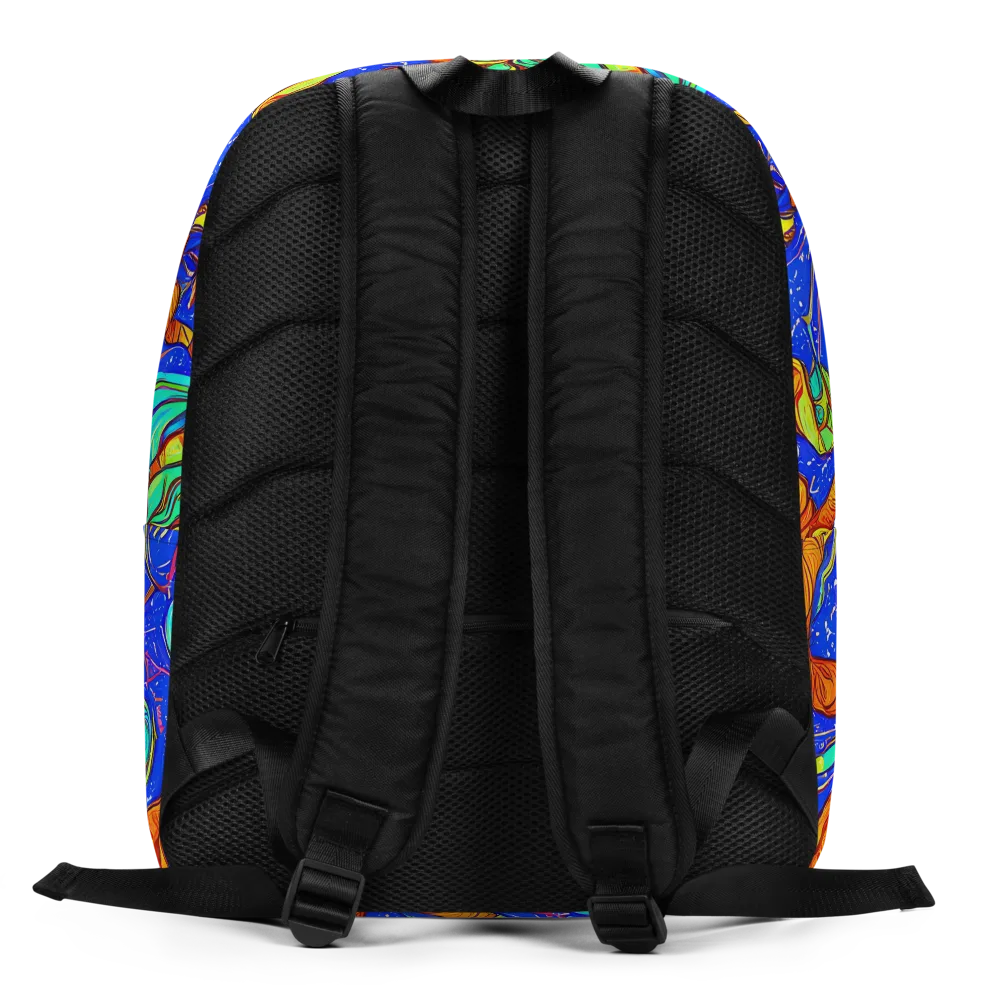 Kinetic Tropics on Minimalist Backpack — Back