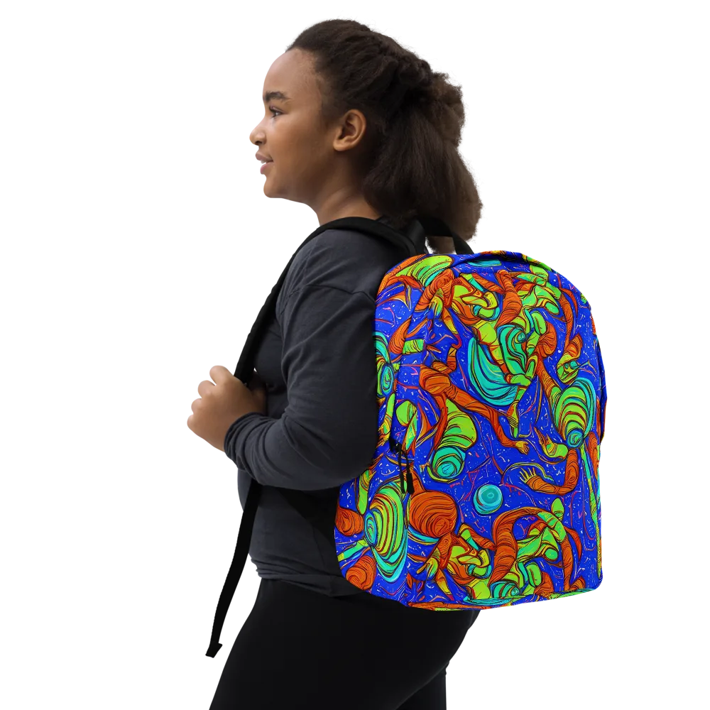 Kinetic Tropics on Minimalist Backpack — Right Front