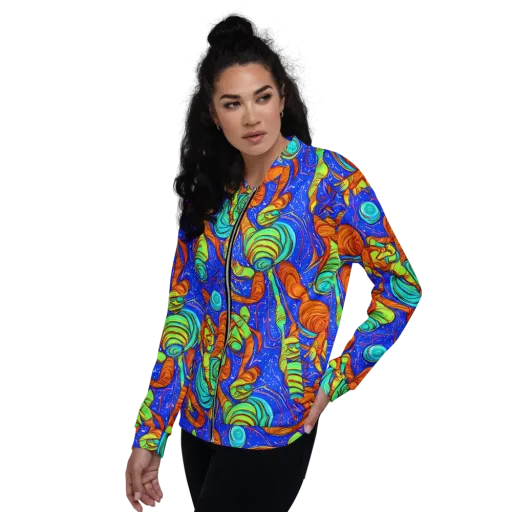 Kinetic Tropics on a Bomber Jacket