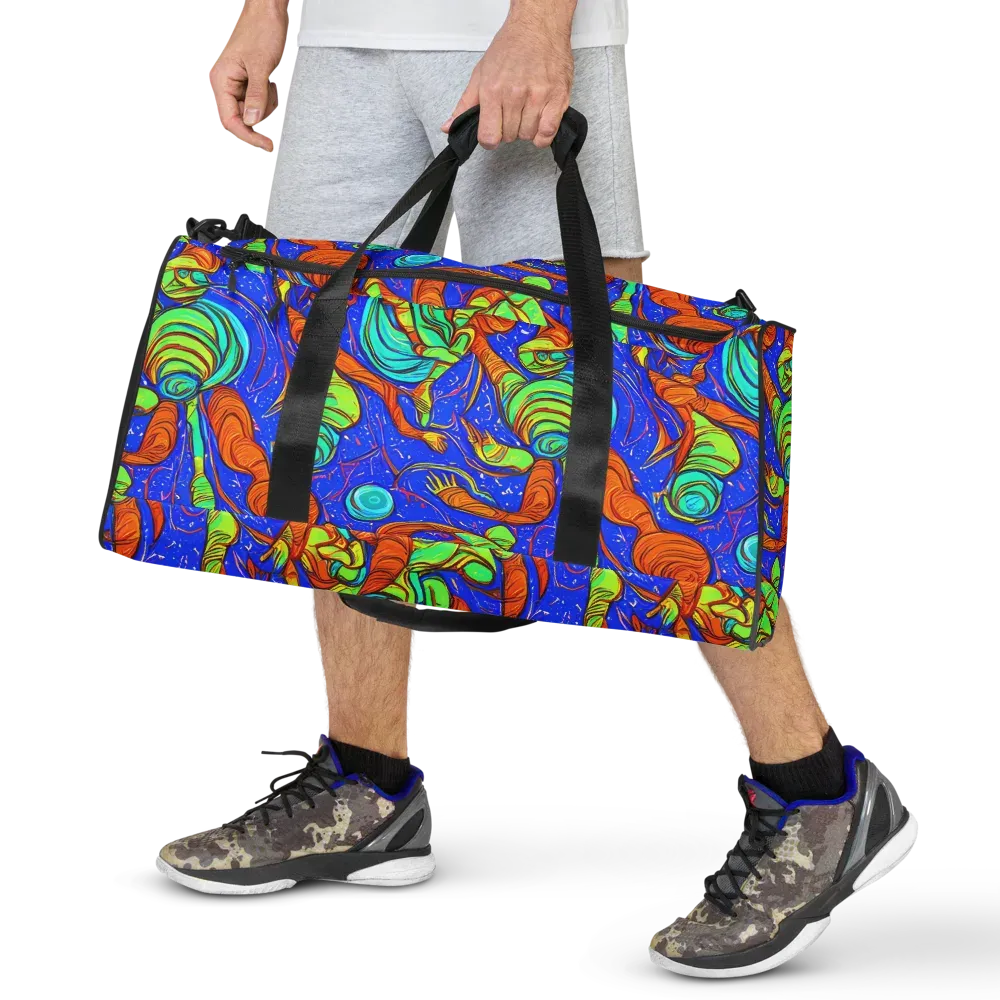 Kinetic Tropics on Duffle Bag — Front
