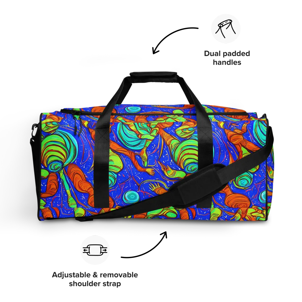 Kinetic Tropics on Duffle Bag — Front