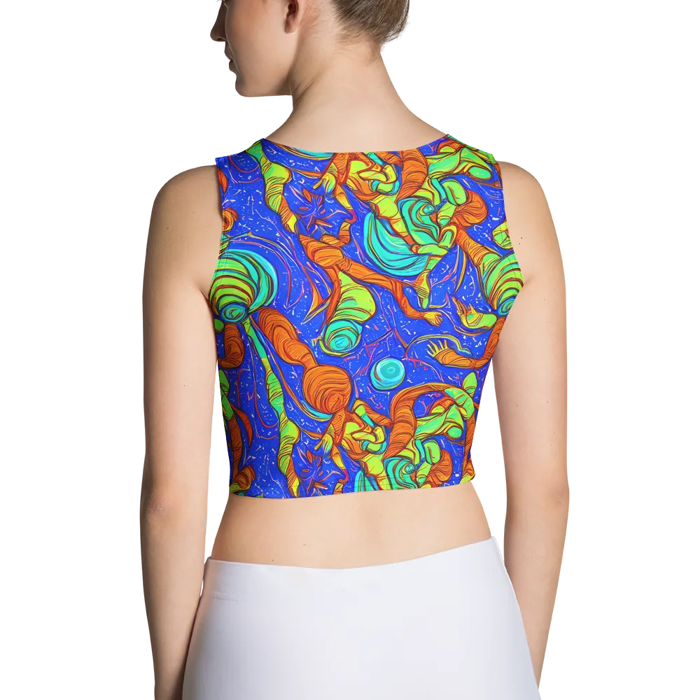 Kinetic Tropics on Crop Top — Back