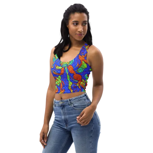 Kinetic Tropics on a Crop Top