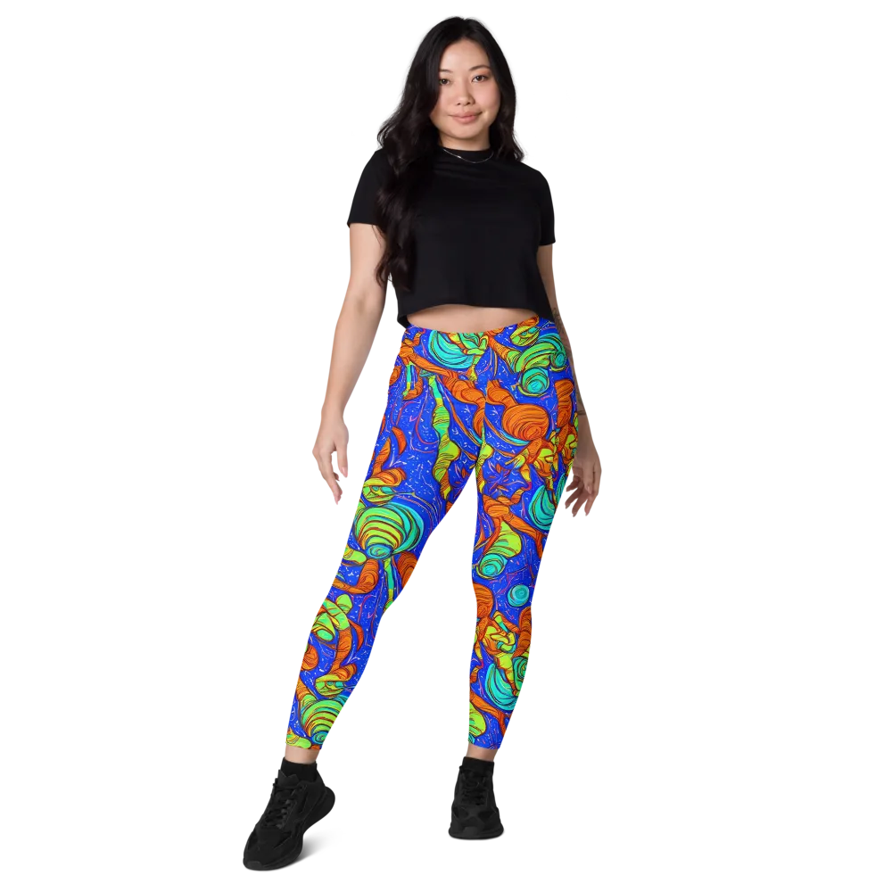 Kinetic Tropics on Leggings with Pockets — Front