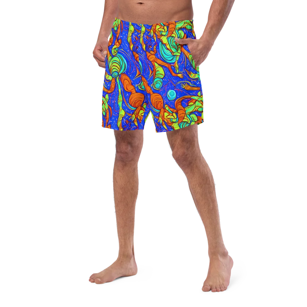 Kinetic Tropics on Swim Trunks — Left Front