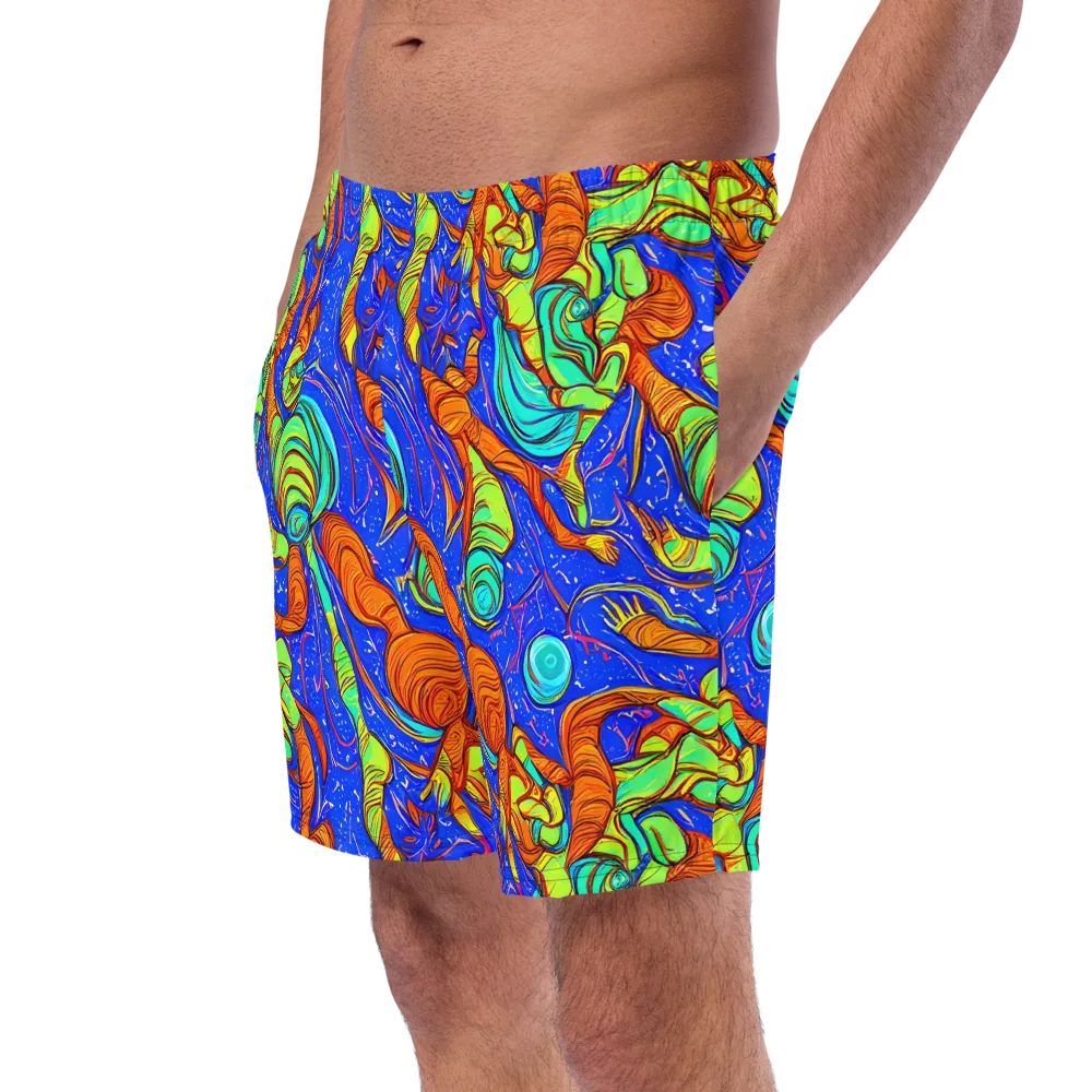 Kinetic Tropics on Swim Trunks — Left Front