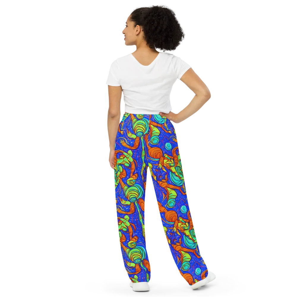 Kinetic Tropics on Wide-Leg Pants — Back