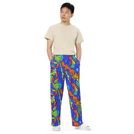 Kinetic Tropics on a Wide-Leg Pants