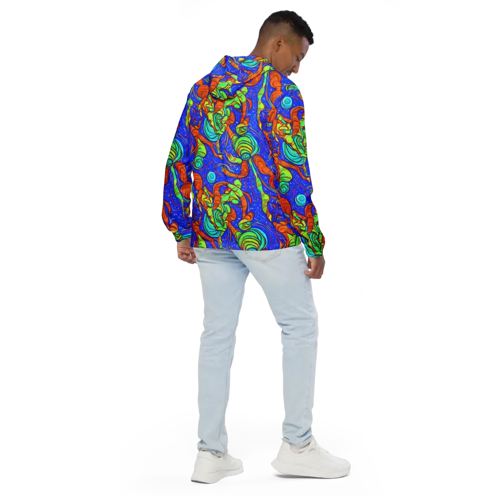 Kinetic Tropics on Men's Windbreaker — Back
